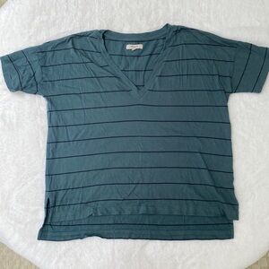 Madewell striped v-neck t-shirt